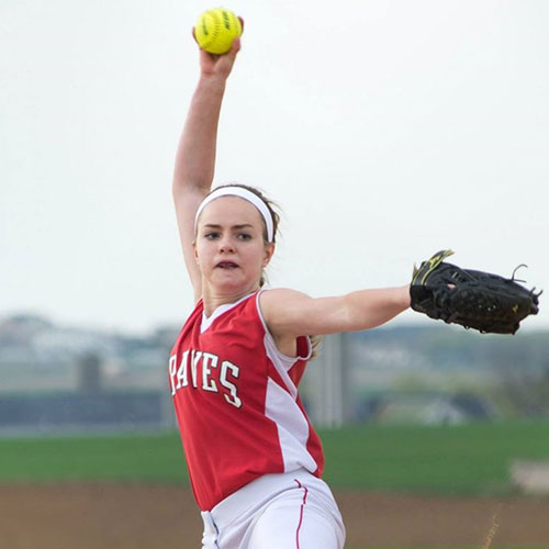 Sabrina Ryan, 15 year-old Varsity Pitcher - Photo by Kirk Neidermyer